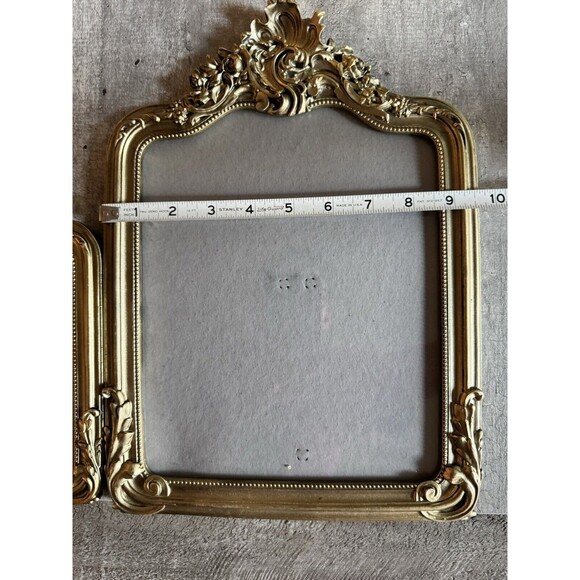 Nicole Miller Antique Gold Finish Photo Picture Frame Ornate Baroque Style Lot 3 - Picture 10 of 15